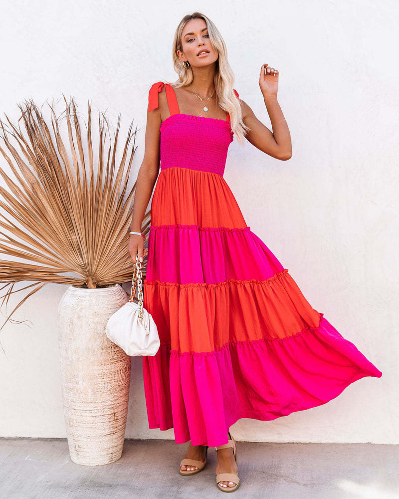 Women Dress Summer Commute Stitching Temperament Dress