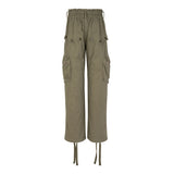 Cargo Pants Retro Solid Color Tooling Leisure Tappered