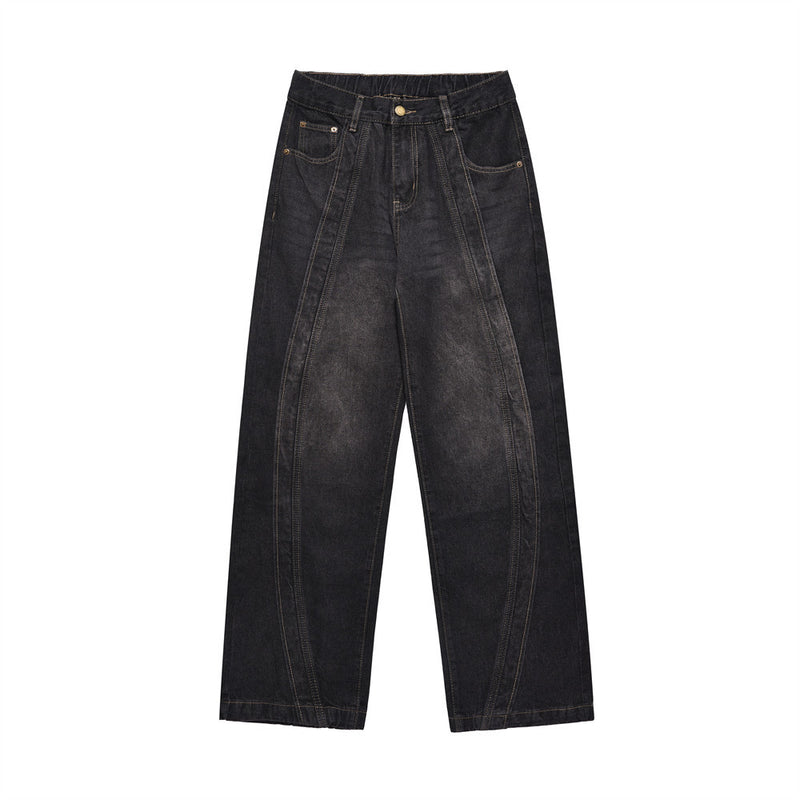 Men Jeans Trendy Fashion Stitching Distressed