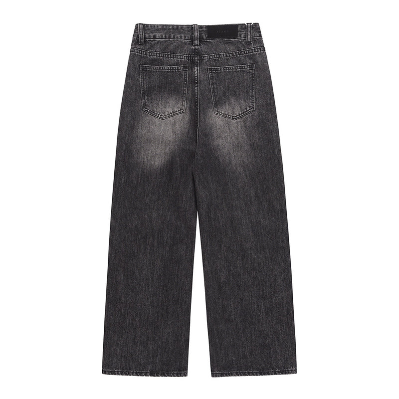 Men Jeans Retro Hip Hop Loose Vintage Washed Casual