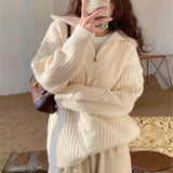 Women Pullover Sweater Loose Thick Knitwear