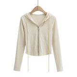 Women Hoodie Sexy Short Slim Fit