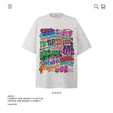 American vintage street T-shirt pure cotton men's and women's summer loose