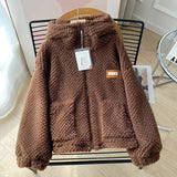 Women Cotton Coat Lamb Fur Coat Rabbit Ear Hat