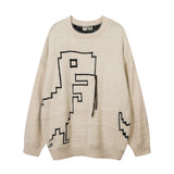 Men Sweater Cartoon Embroidery Brocade Sweater