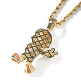 Jewelry Trendy Brand Anime Cartoon Pendant Hip Hop Full Diamond Spectrum Animal