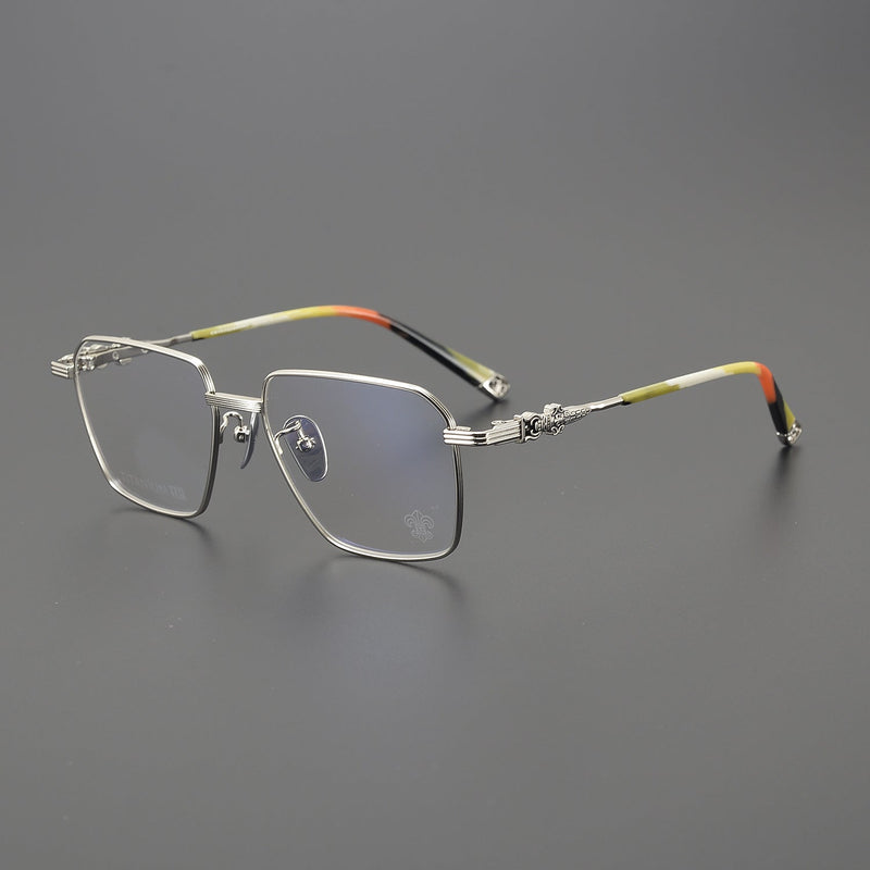 CHH Chrome Hearts Glasses Versatile Titanium Frame Ultra Light Box Frame Glasses Frame