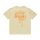 Amiri T Shirt Printed Casual Hip Hop round Neck Short Sleeve T-shirt