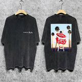 Purple Brand Distressed T Shirts Short Sleeve