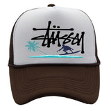 Stussy Hat Printed Truck Mesh Cap Outdoor Surfing Casual Sun Hat