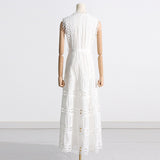 Bohemian Dress Embroidered Lace Slimming Hollow Dress