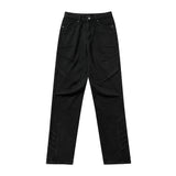Men Jeans Stitching Ruffle Casual Loose