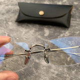 CHH Chrome Hearts Glasses Crowe Glasses Frame Business Gold Edge Punching