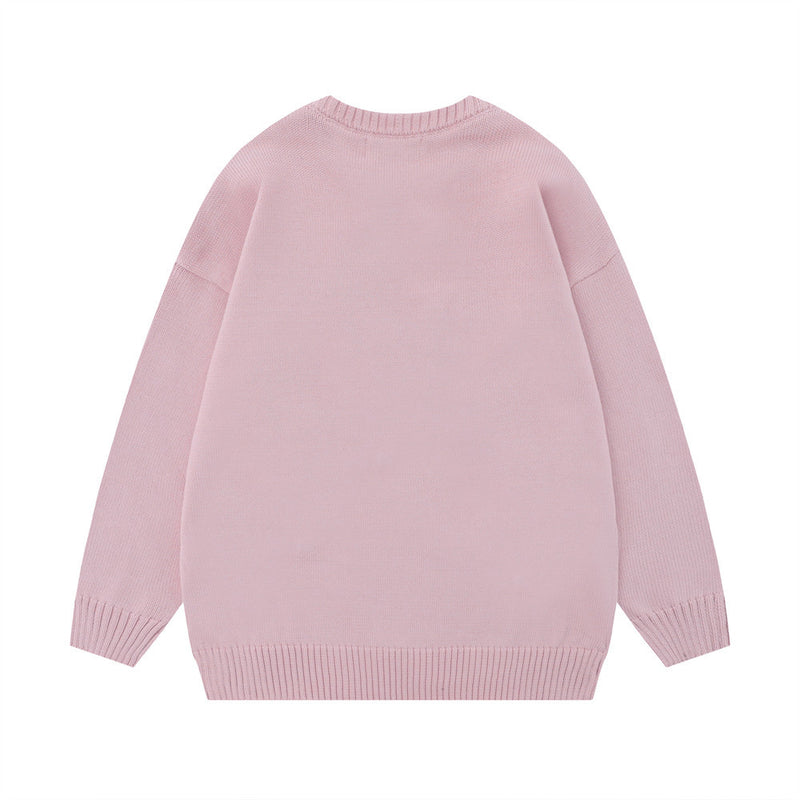 Men Sweater Flocking Embroidered Butterfly Sweater