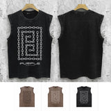 Purple Brand Distressed Tank T Shirts Distressed Sleeveless T-shirt Vest