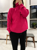 Women Work Business Casual Sweats Knitted Loose Turtleneck Sweater
