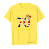 Inspired by Queen's Platinum Jubilee 2022 Elizabeth 70 Years T-shirt Printed Short Sleeve T-shirt