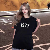 Fear of God Essentials 1977 T-Shirt Double Line Printed Short Sleeve T-shirt