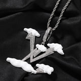 Jewelry Light Luxury English Alphabet Pendant Premium Sense Diamond Lightning Word Up St. Valentine's