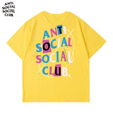 Anti Social Club T Shirt Men's Summer round Neck Cotton Loose