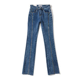 Women Jeans Hot Girl Stitching Bell-Bottom Pants
