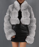 Women Fur Jacket Casual Fashion Short Coat