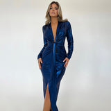 Women Dress Elegant Sexy Knitted Dress