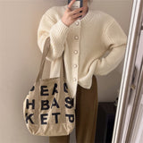 Women Knitted Cardigan Loose Temperament Thickened Sweater