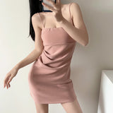 Women Dresses Pleated Dress Sexy Suspenders