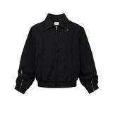 MIJKO Men's Jacket Two-way Zipper Minimalist Temperament Jacket