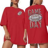 Game Day Shirts Women Oversized Football Tshirt Sunday