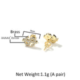 Earrings Zircon ' $' Shape Earring