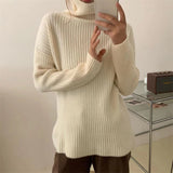 Women Pullover Sweater Thickened Sweater Loose Knitted Sweater