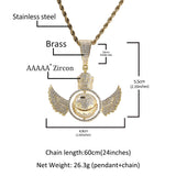 Jewelry hiphop Angel Wings Hip Hop Wind Necklace Angel Pieces St. Valentine's Spectrum