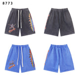 Godspeed Shorts Summer GOD Skull Pattern Casual Loose Shorts