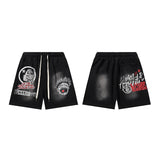 Hellstar Shorts Summer Casual Sports Wash Shorts