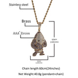 Jewelry Ghost Demon Pendant Copper with Zircon Spectrum