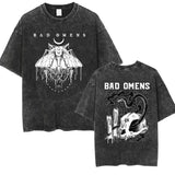 Bad Omens Band Music Tour 2024 Washed T Shirt Retro 90s