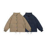 Unisex Coat Thick Loose Stand-up Collar Cotton-Padded Clothes