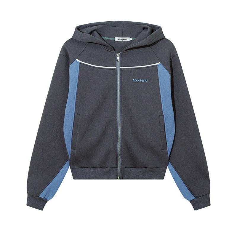 Women Jackets Retro Patchwork Sports College Style