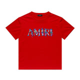 Amiri T Shirt Printed Casual Hip Hop round Neck Short Sleeve T-shirt