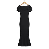 Women Dresses Stretch Slim Fit Fishtail Dress