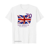 Inspired by Queen's Platinum Jubilee 2022 Elizabeth 70 Years T-shirt Logo Printed Short Sleeve T-shirt