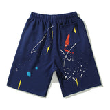 Gallery Dept Shorts Hand Painted Graffiti Ink Splashed Alphabet Casual Shorts
