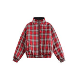 Unisex Coat Plaid Couple Winter Coat Double-Sided Wear