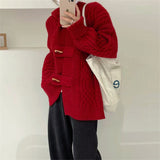 Women Knitted Cardigan plus Size Thick Loose Sweater