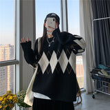 Women Pullover Sweater Vintage Loose Pullover Loose