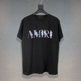 Amiri T Shirt Short Sleeve T-shirt Printed Casual Hip Hop T-shirt for Men and Women
