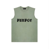 Purple Brand Tank T Shirts Sleeveless T-shirt Vest