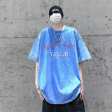 Men T Shirt Cotton Heavy Summer Distressed Oversize